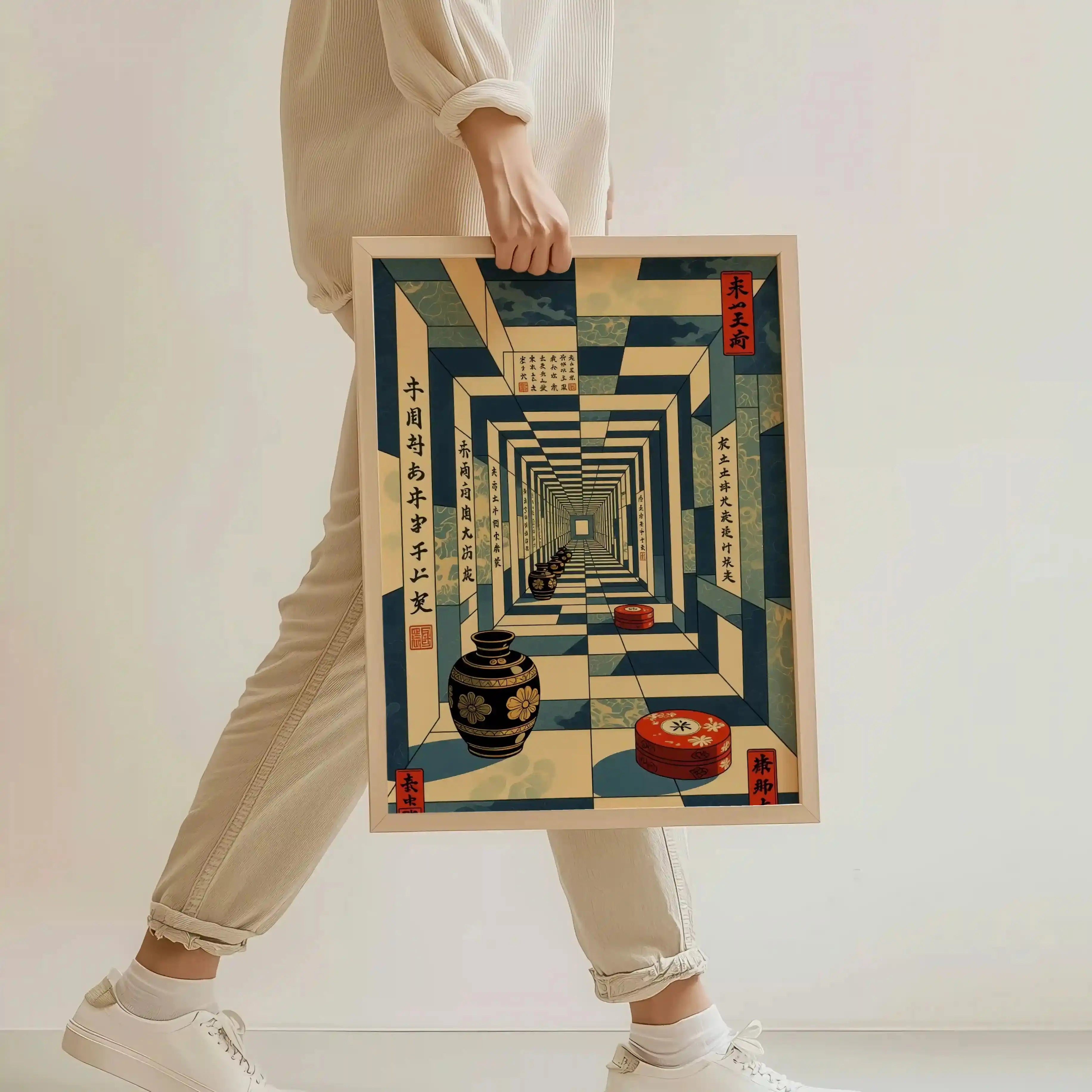 Tableau Moderne - Le Couloir des Époques – Perspectives Japonaises Kivura Shop