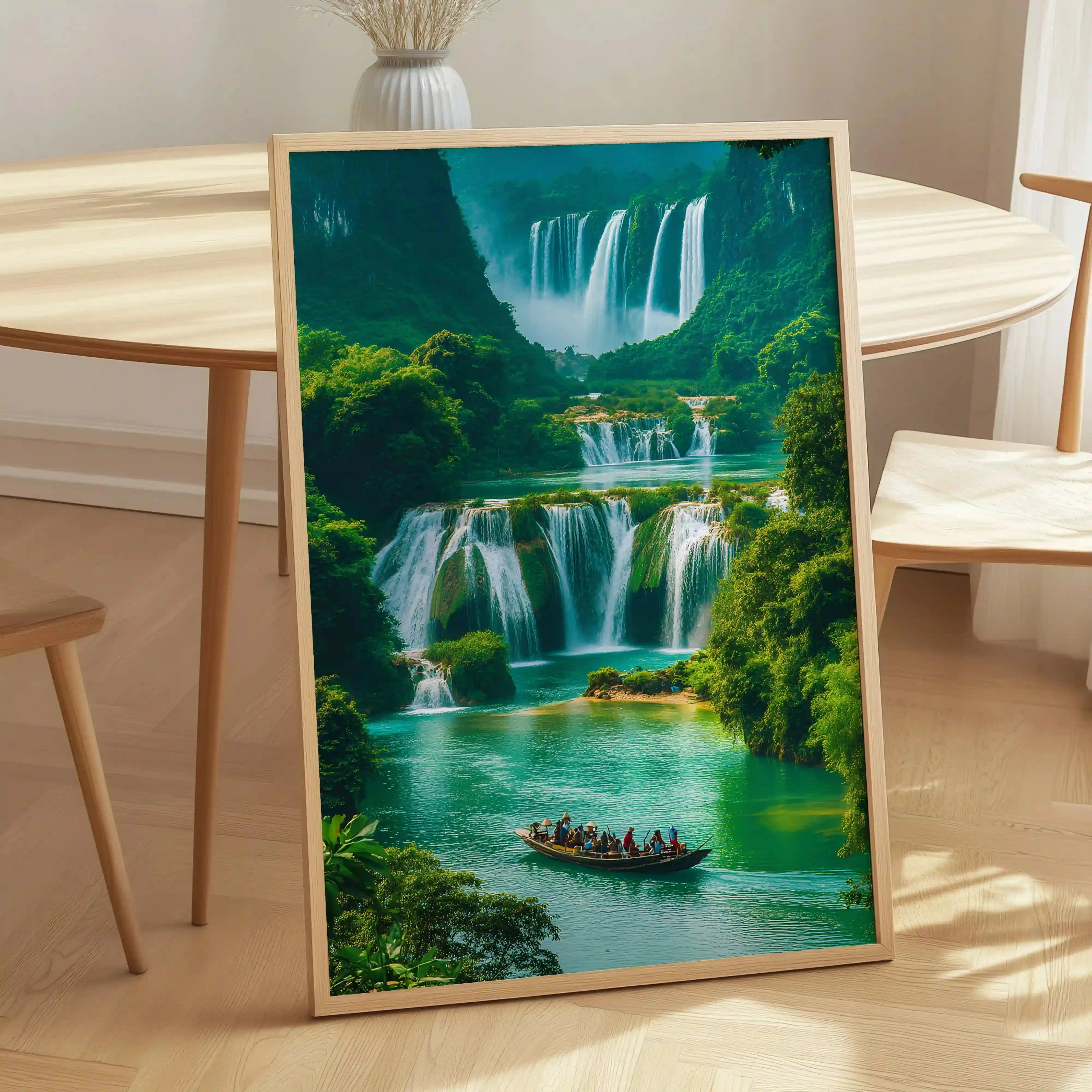 Tableau Cascades Émeraude – Voyage Intérieur & Sérénité Naturelle