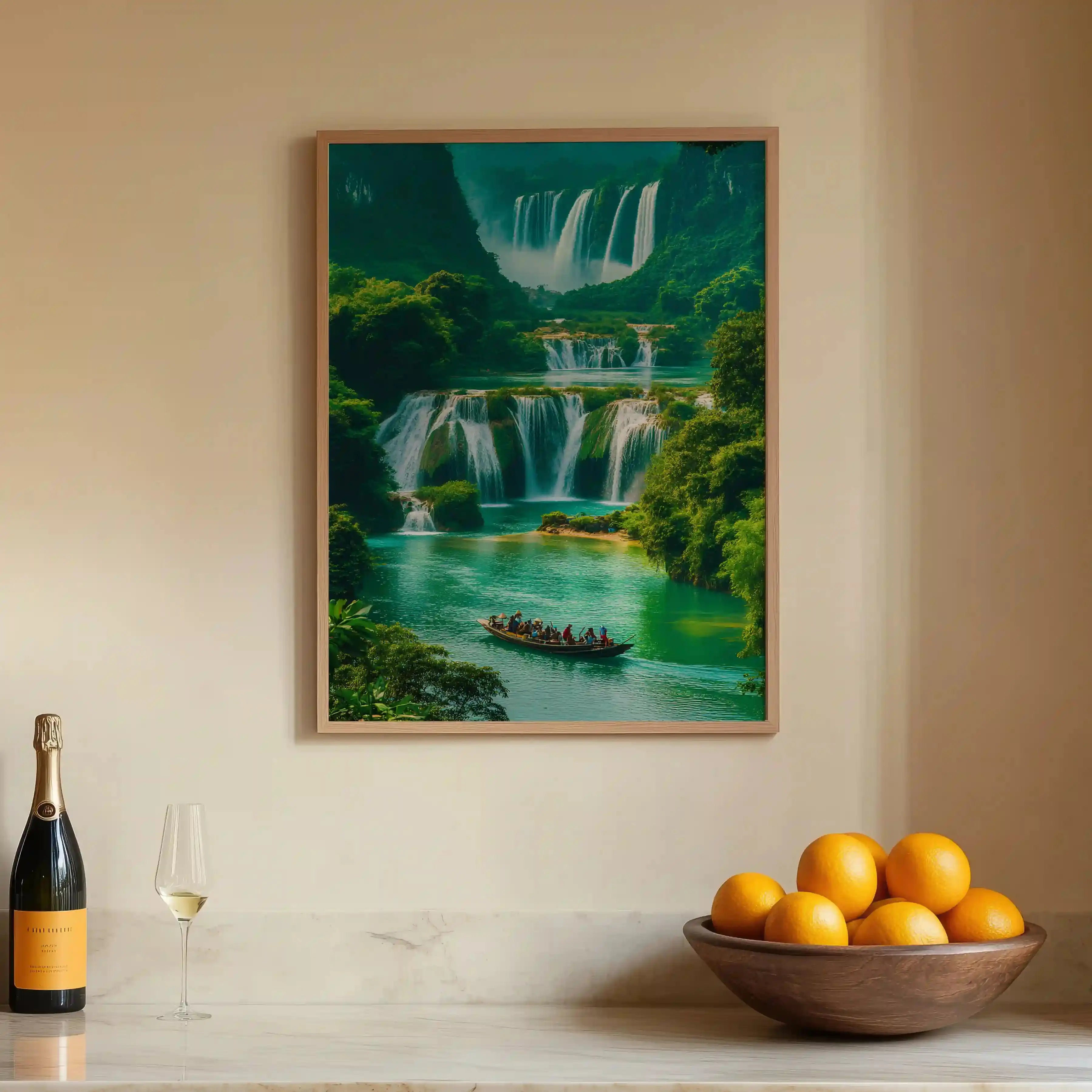 Tableau Cascades Émeraude – Voyage Intérieur & Sérénité Naturelle