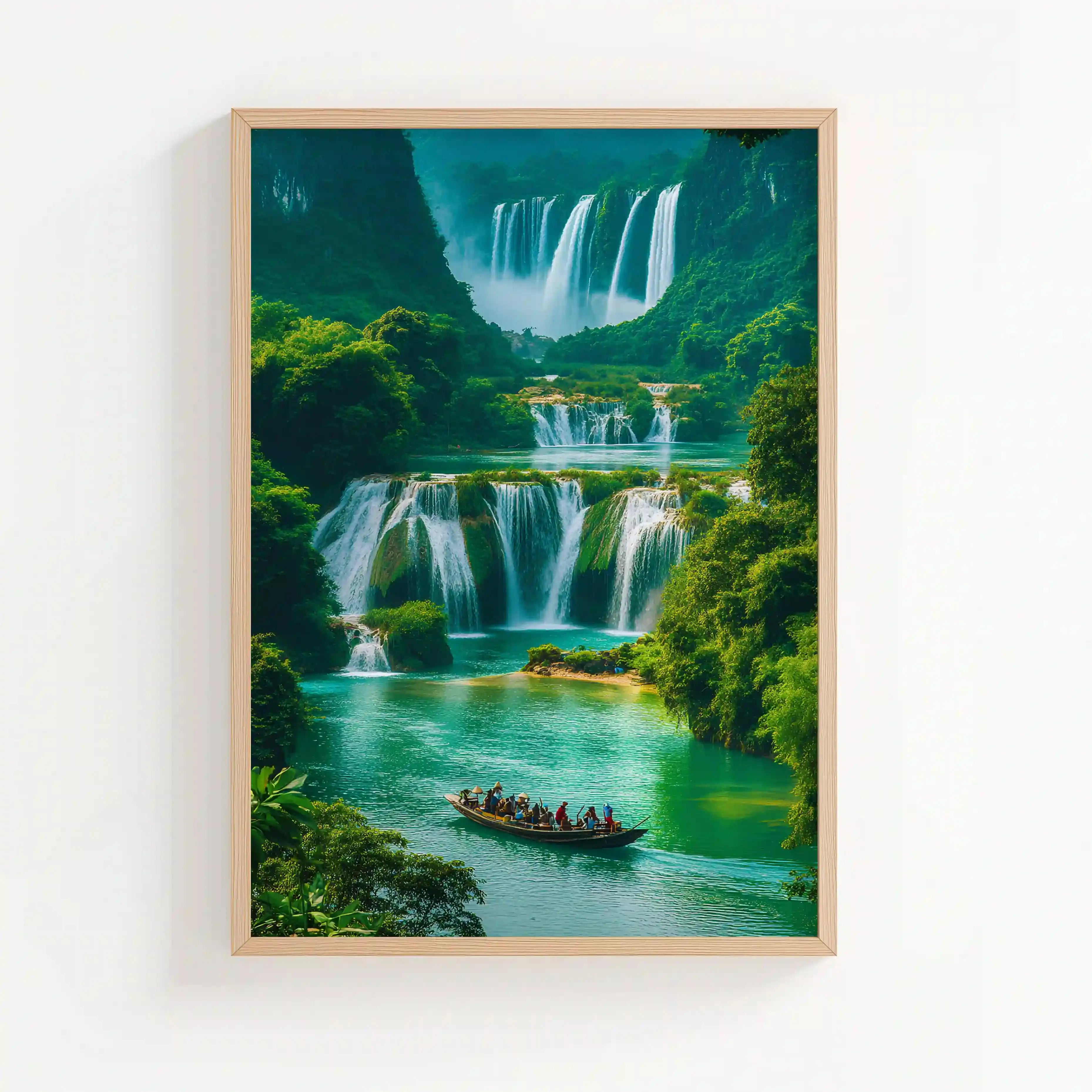 Tableau Cascades Émeraude – Voyage Intérieur & Sérénité Naturelle