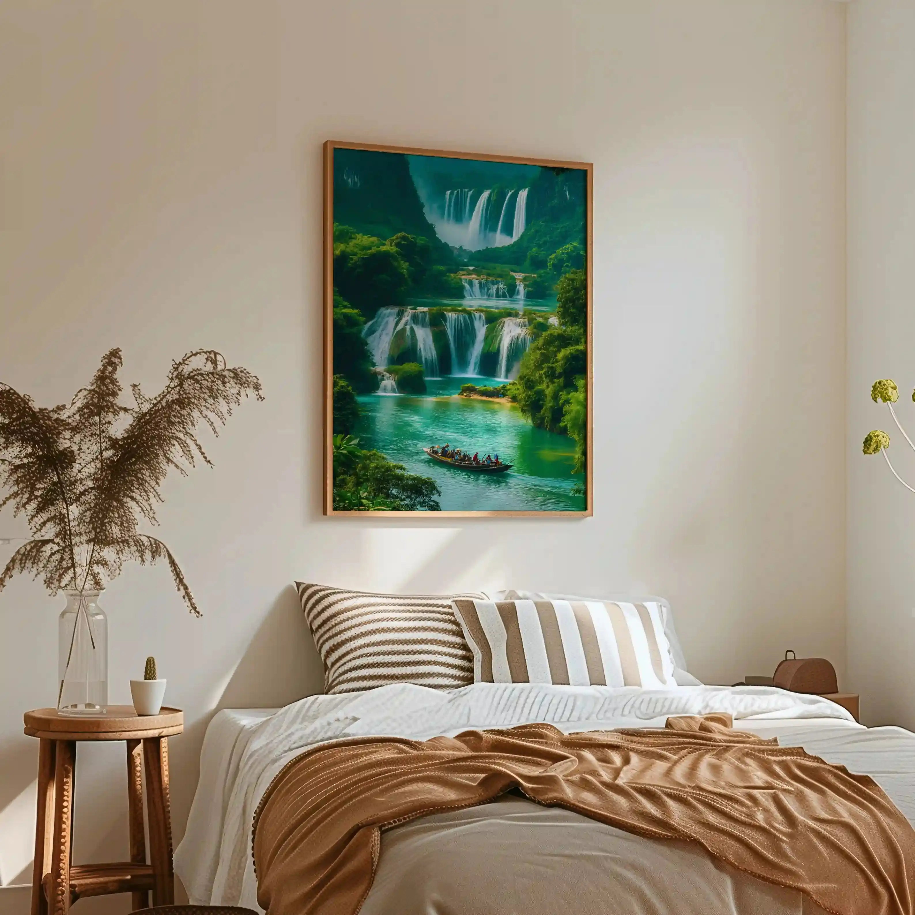 Tableau Cascades Émeraude – Voyage Intérieur & Sérénité Naturelle