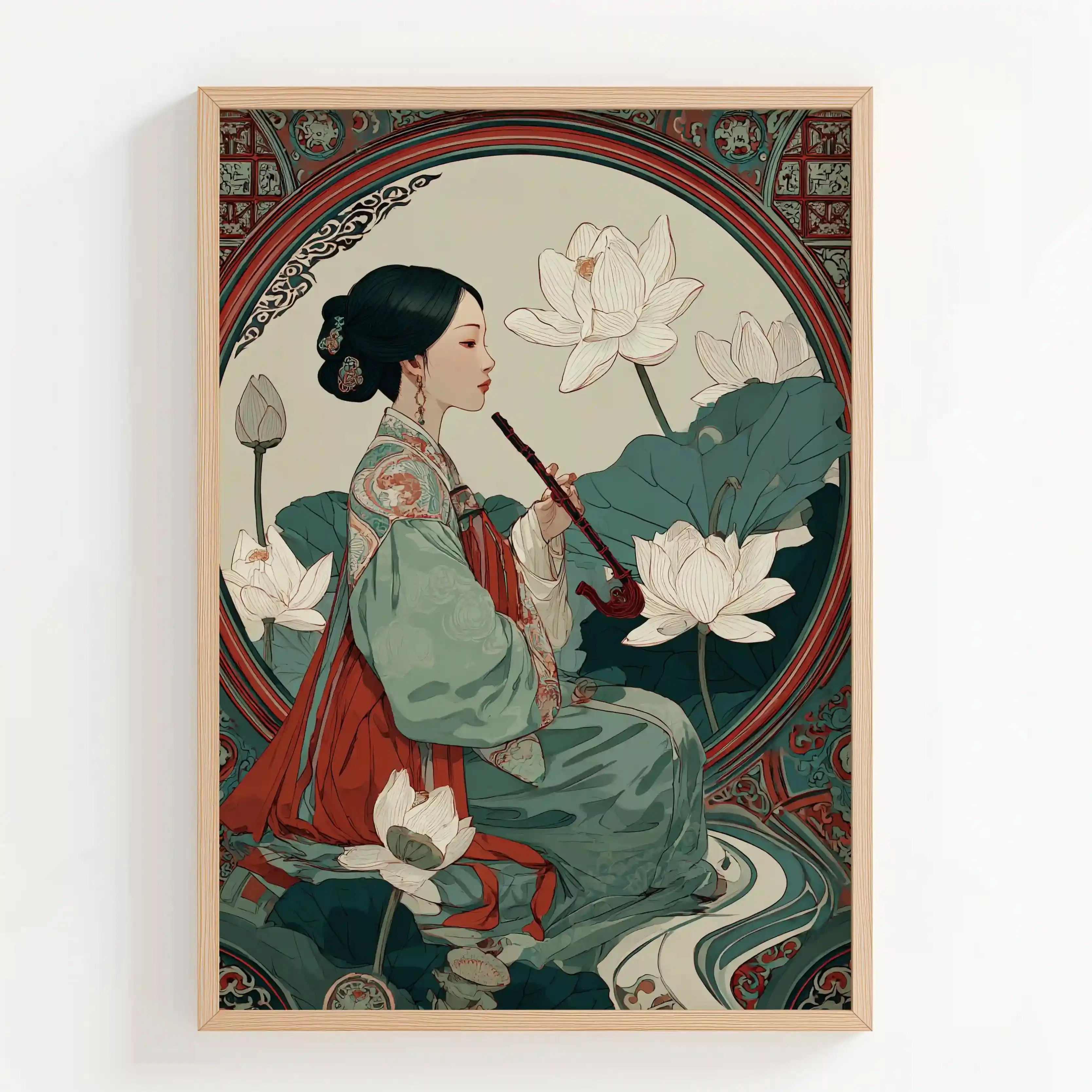 Tableau Décoration Portrait – La Mélodie du Lotus Kivura Shop