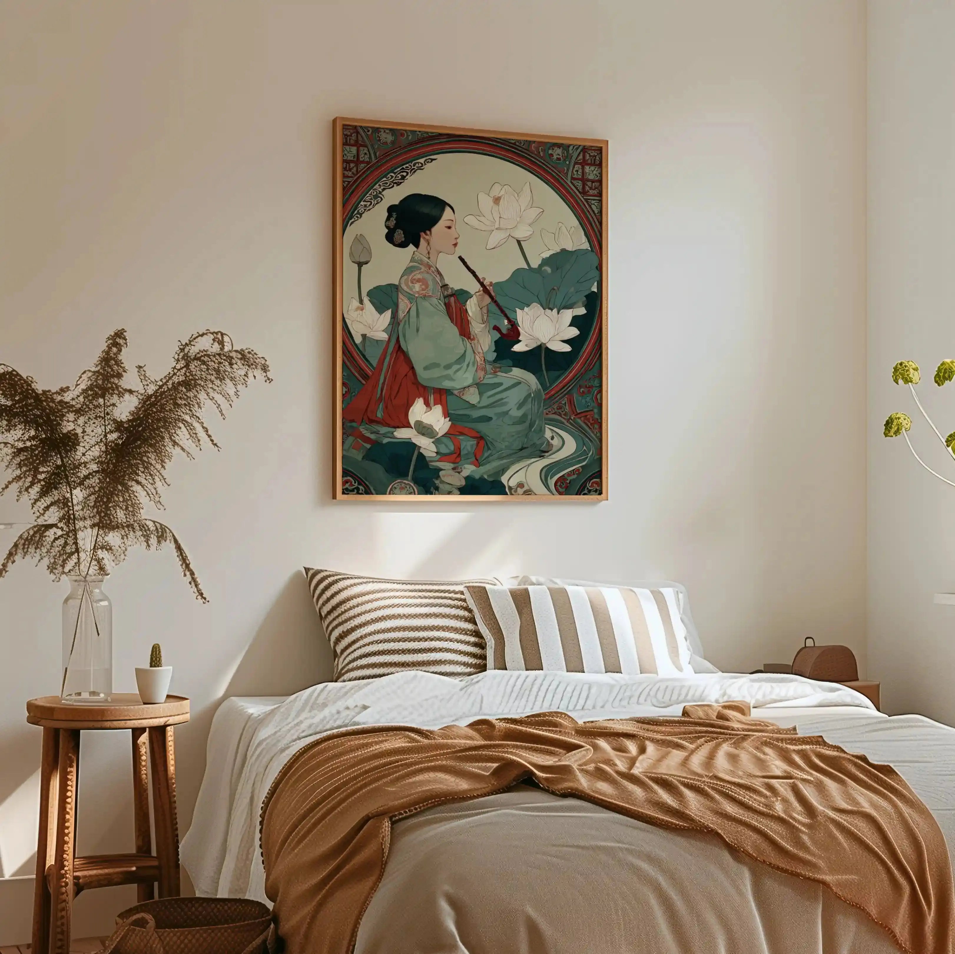 Tableau Décoration Portrait – La Mélodie du Lotus Kivura Shop