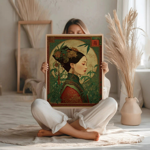 Tableau Asiatique – Mei Hua Beauté Impériale, Décoration Zen et Élégante Kivura Shop
