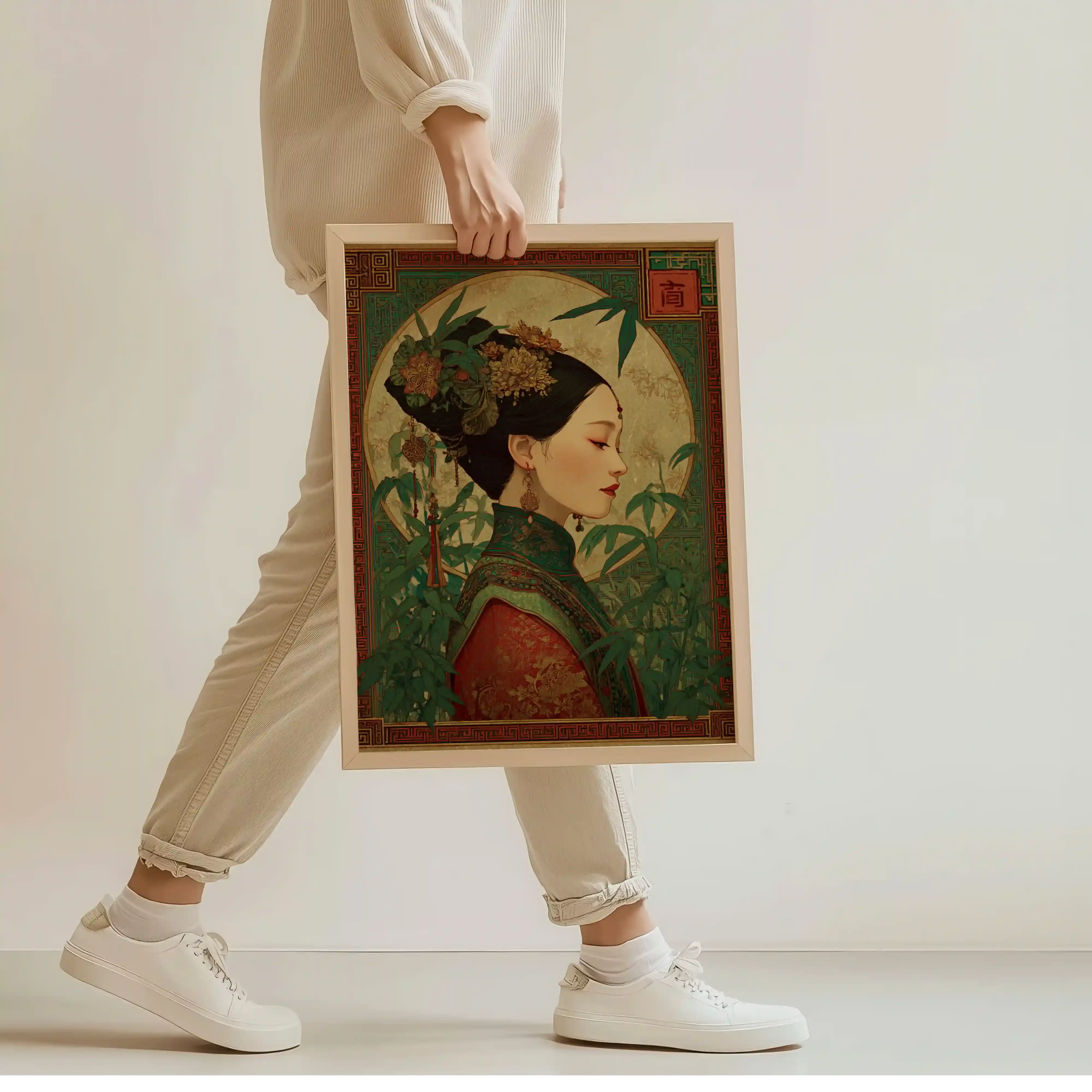 Tableau Asiatique – Mei Hua Beauté Impériale, Décoration Zen et Élégante Kivura Shop