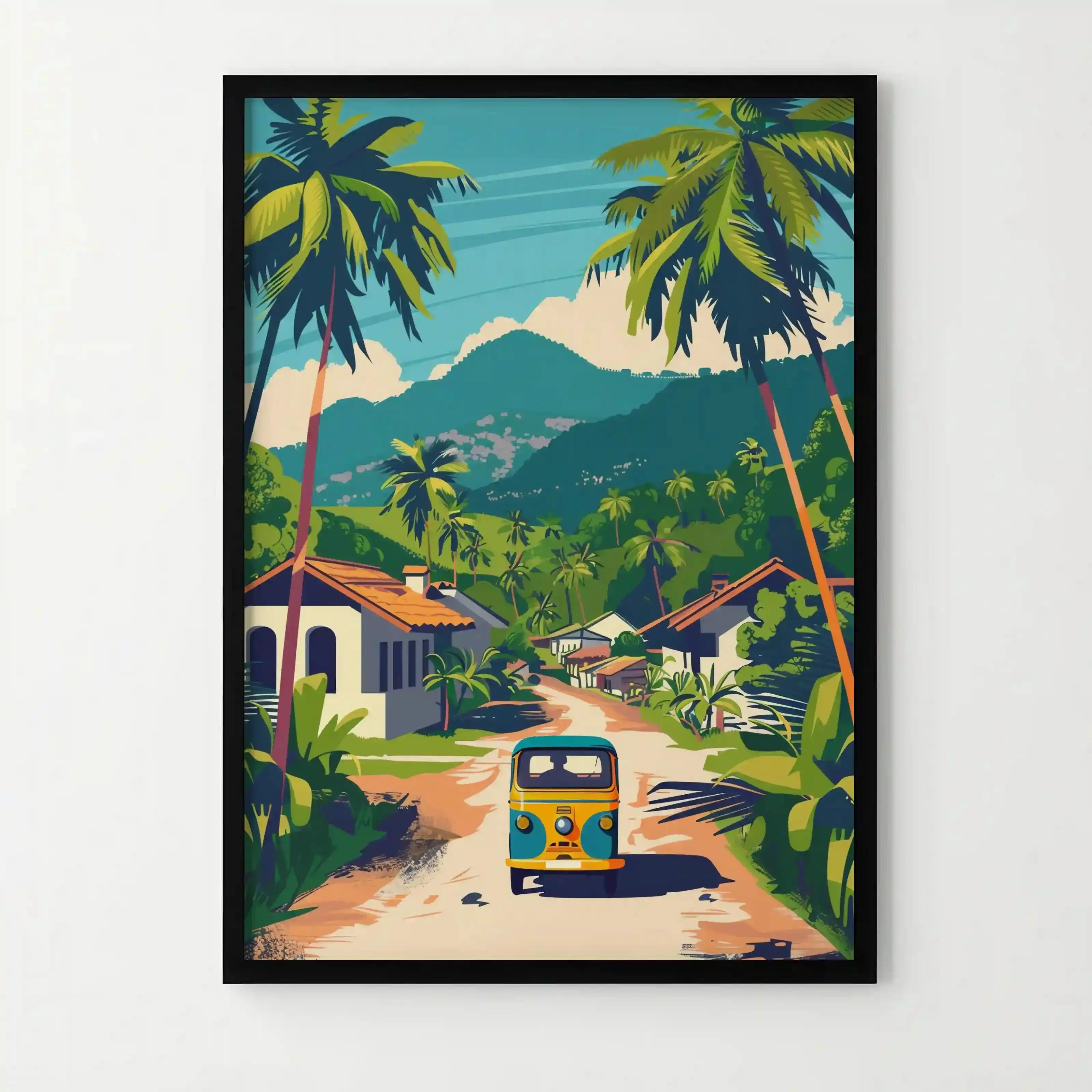 Muurdecoratie Schilderij - Tropische Weg