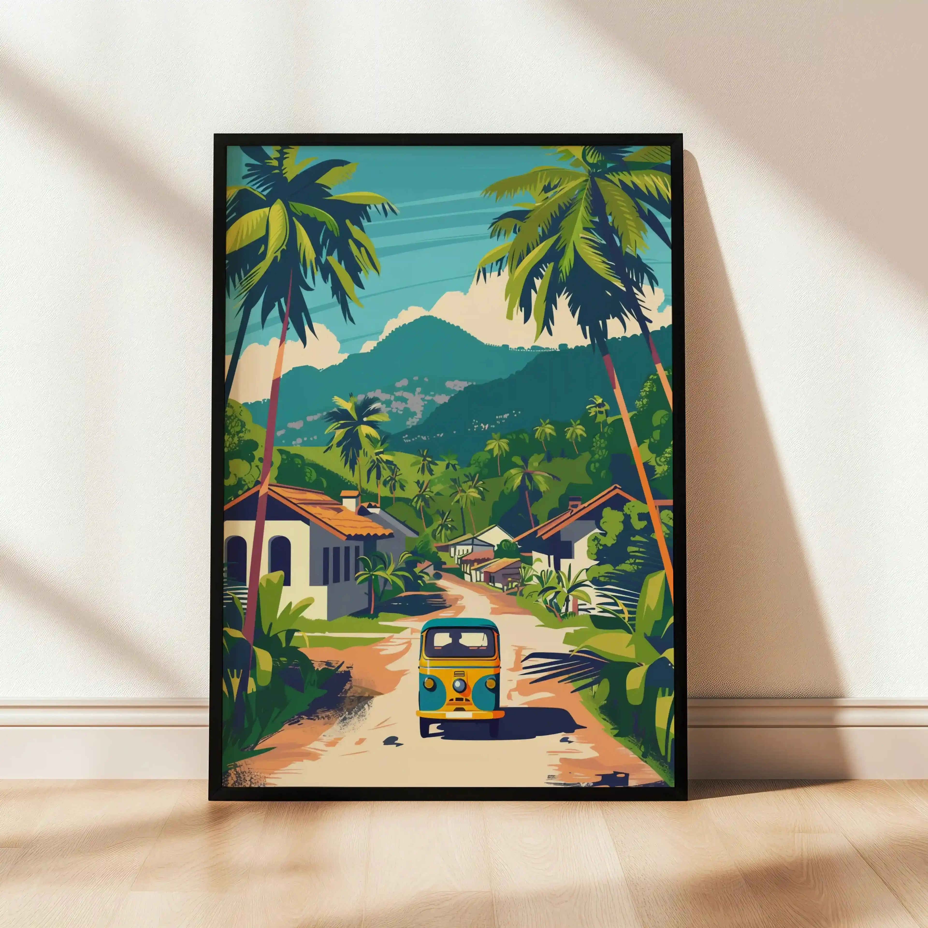 Muurdecoratie Schilderij - Tropische Weg