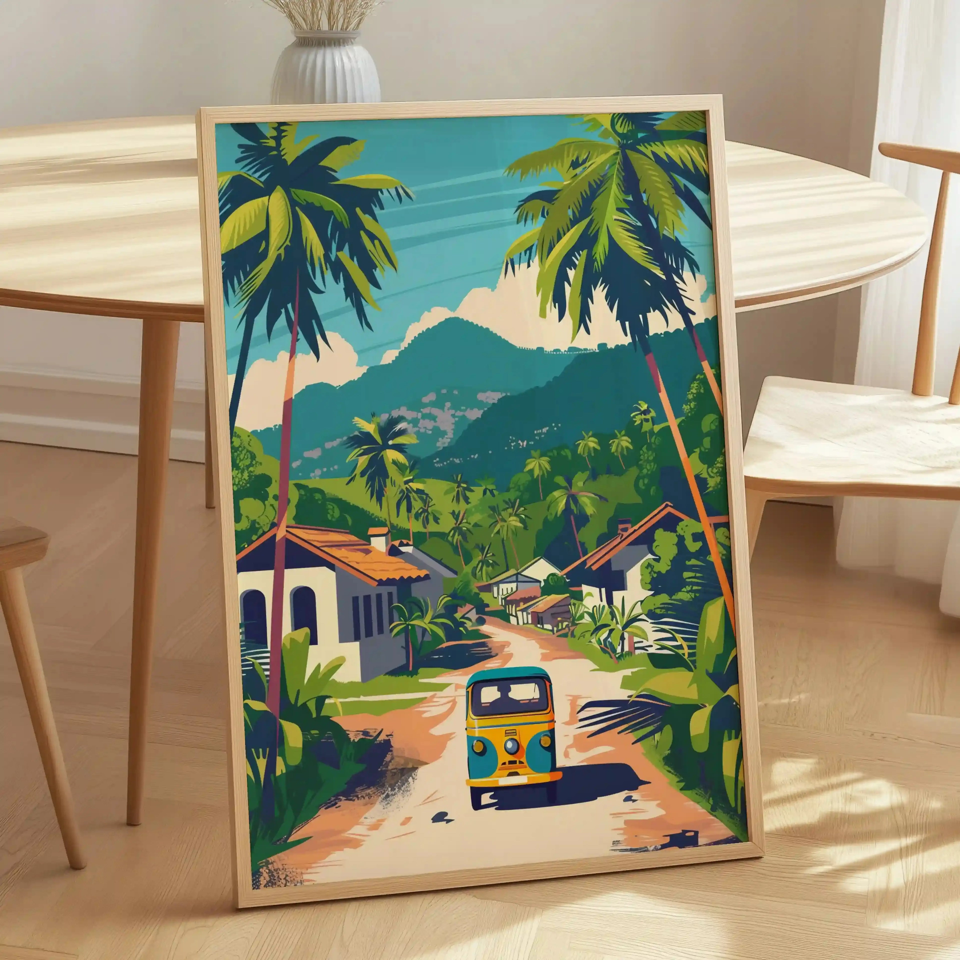 Muurdecoratie Schilderij - Tropische Weg