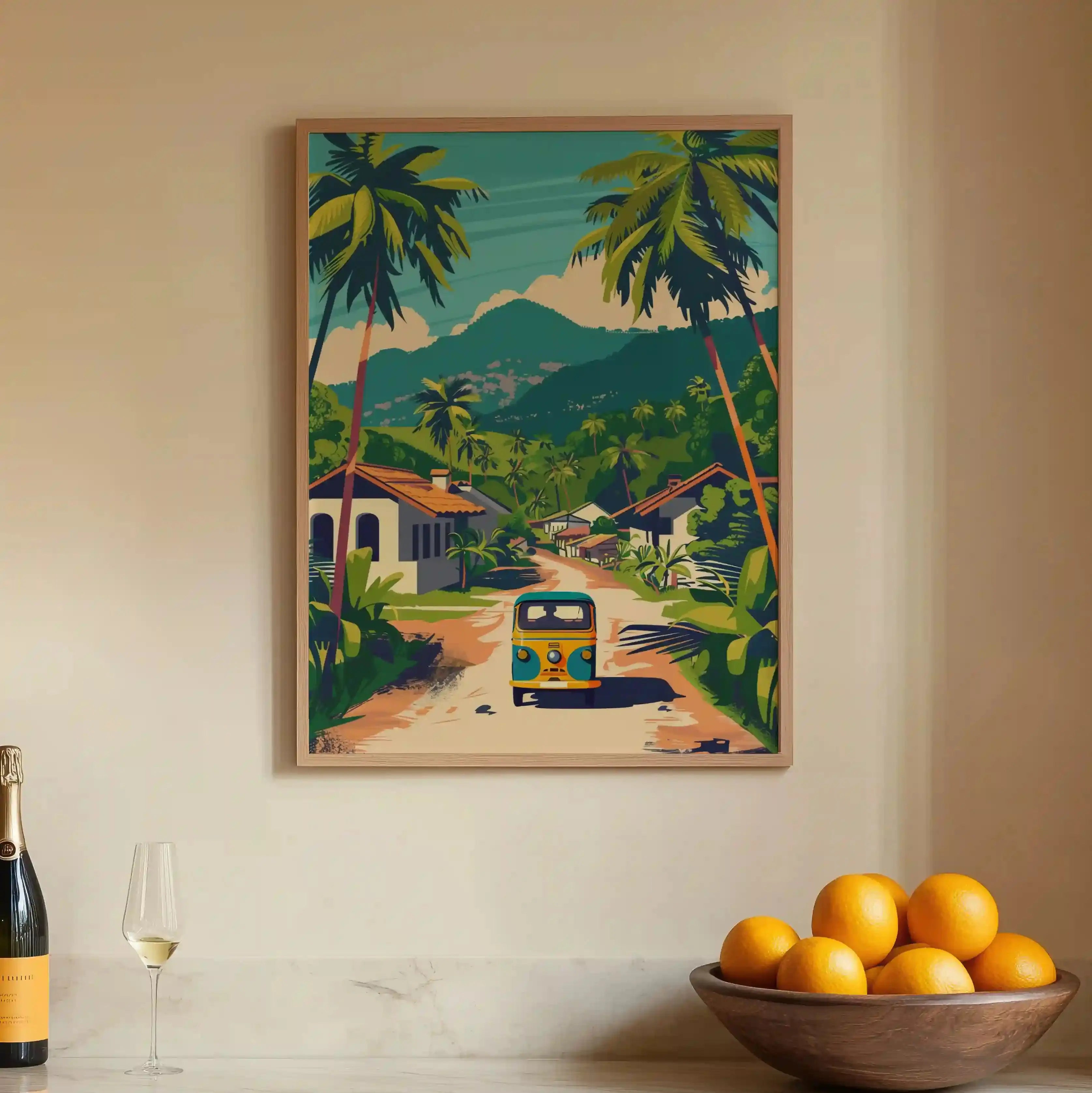 Muurdecoratie Schilderij - Tropische Weg