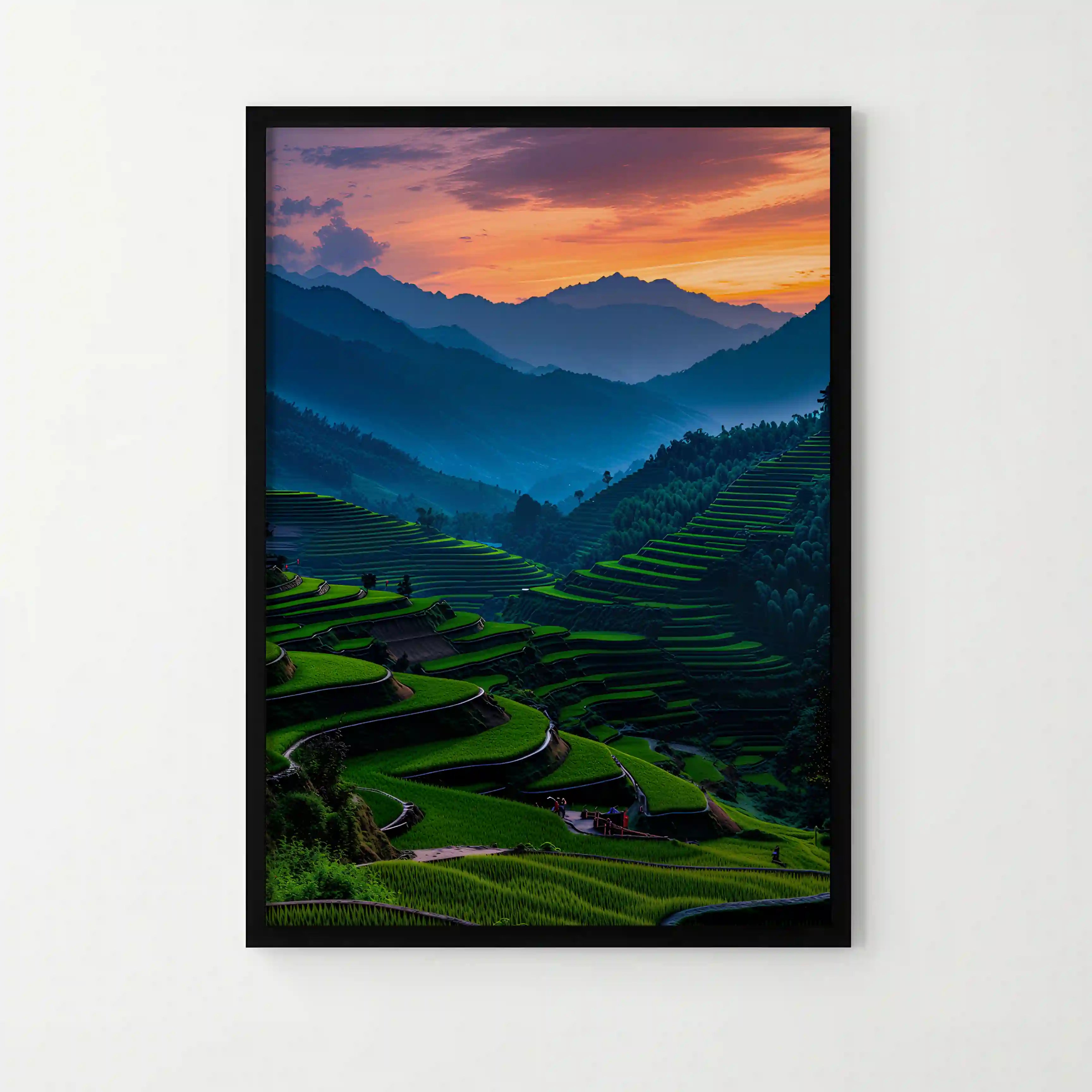 Tableau Rizières en Terrasses – Harmonie Naturelle & Sérénité Profonde