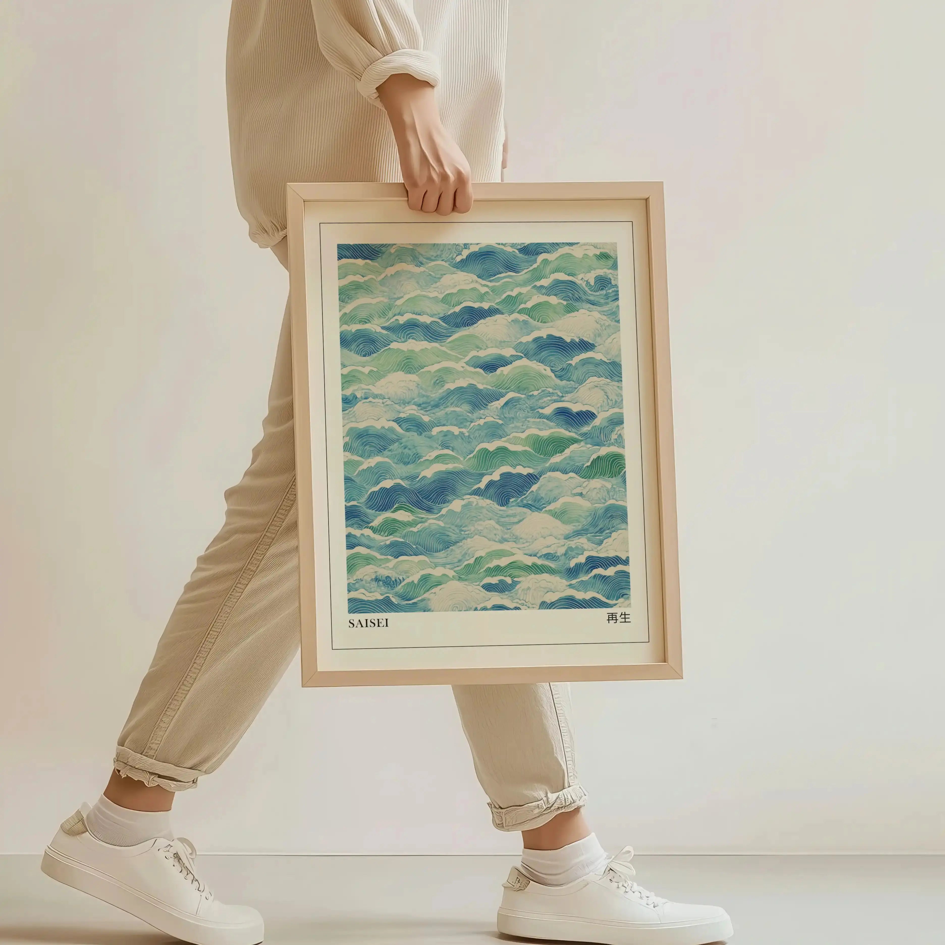 Tableau Japonais – Saisei Renaissance et Vagues Traditionnelles, Décoration Zen Kivura Shop