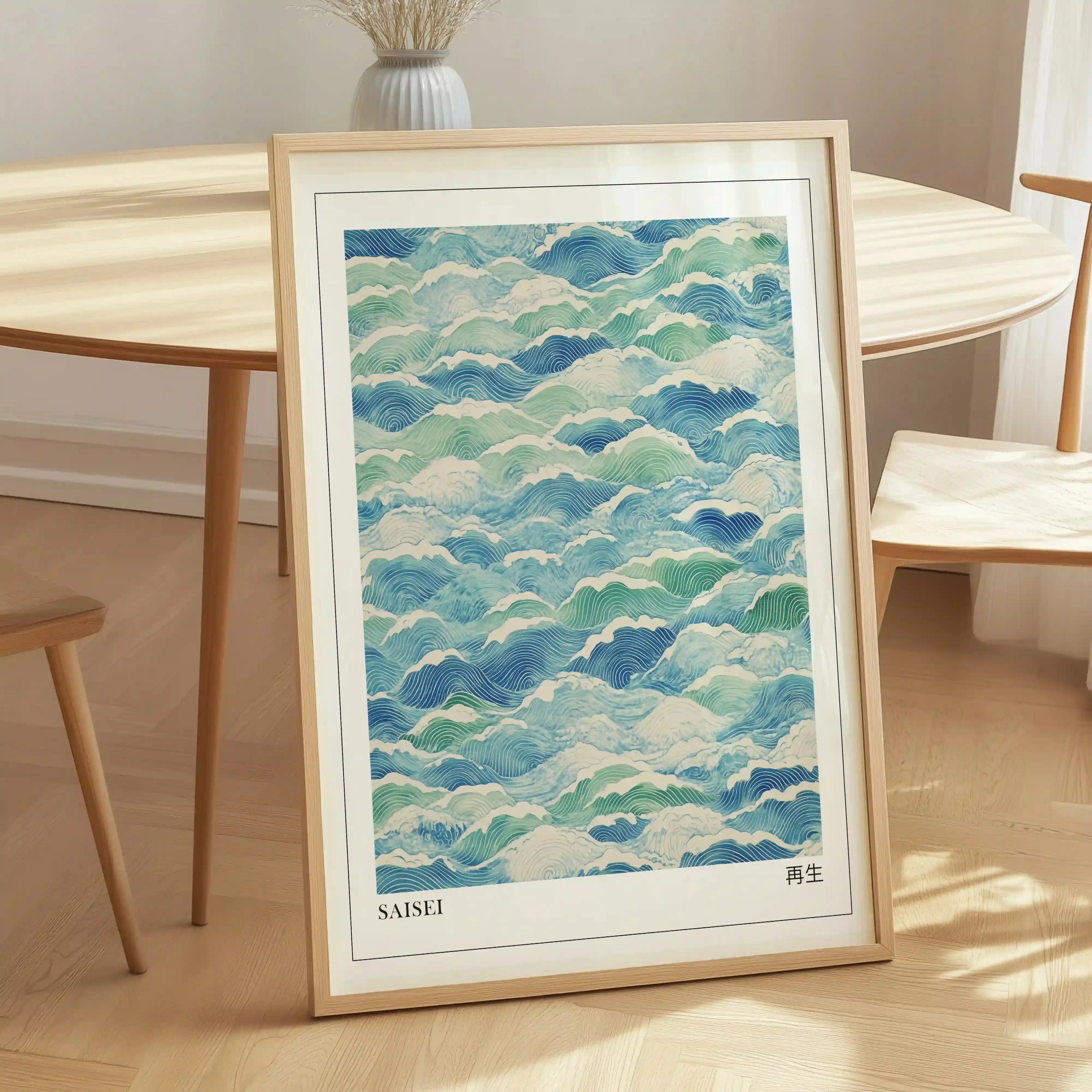 Tableau Japonais – Saisei Renaissance et Vagues Traditionnelles, Décoration Zen