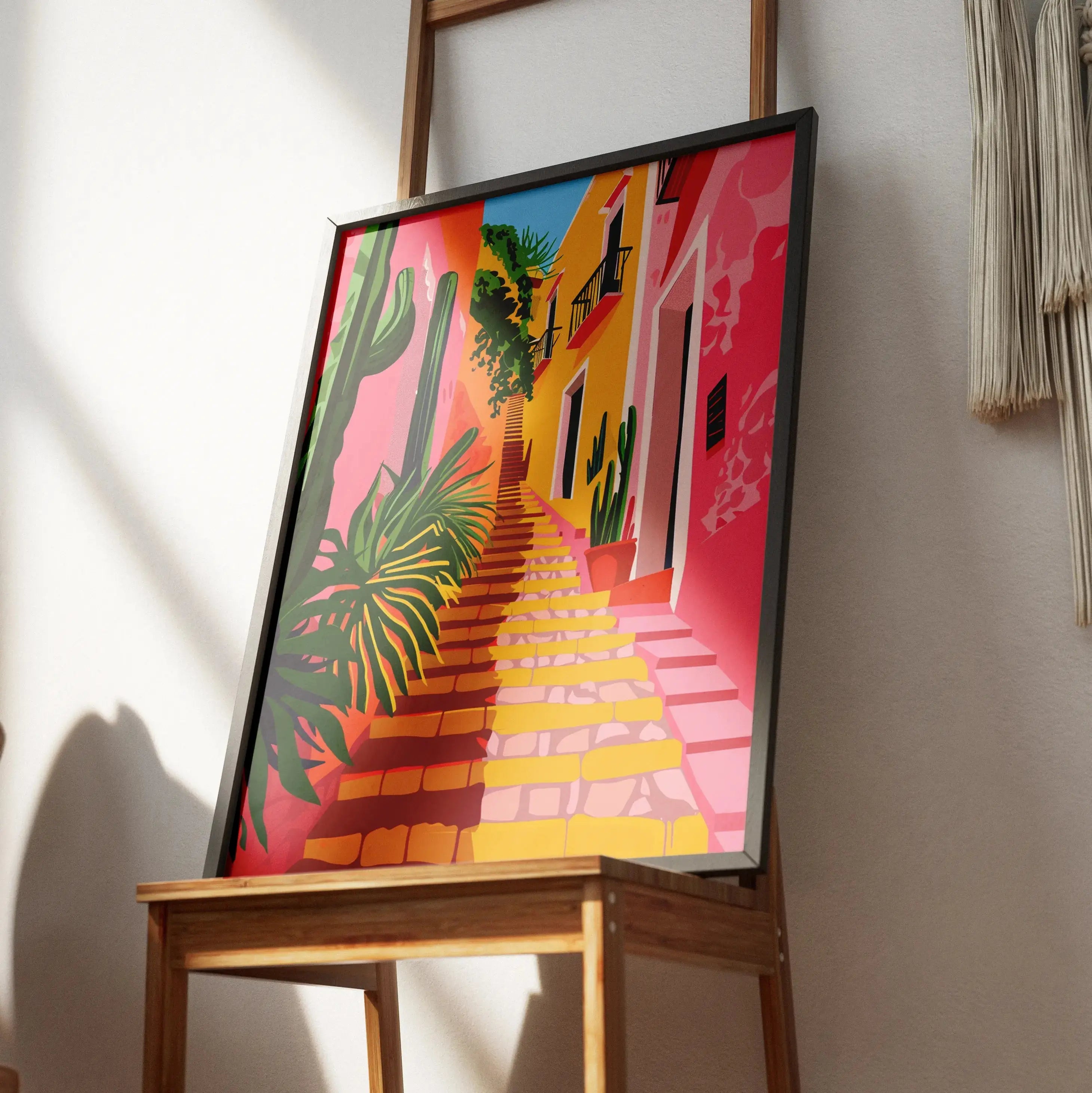 Tableau Décoration Murale - Escalier Coloré