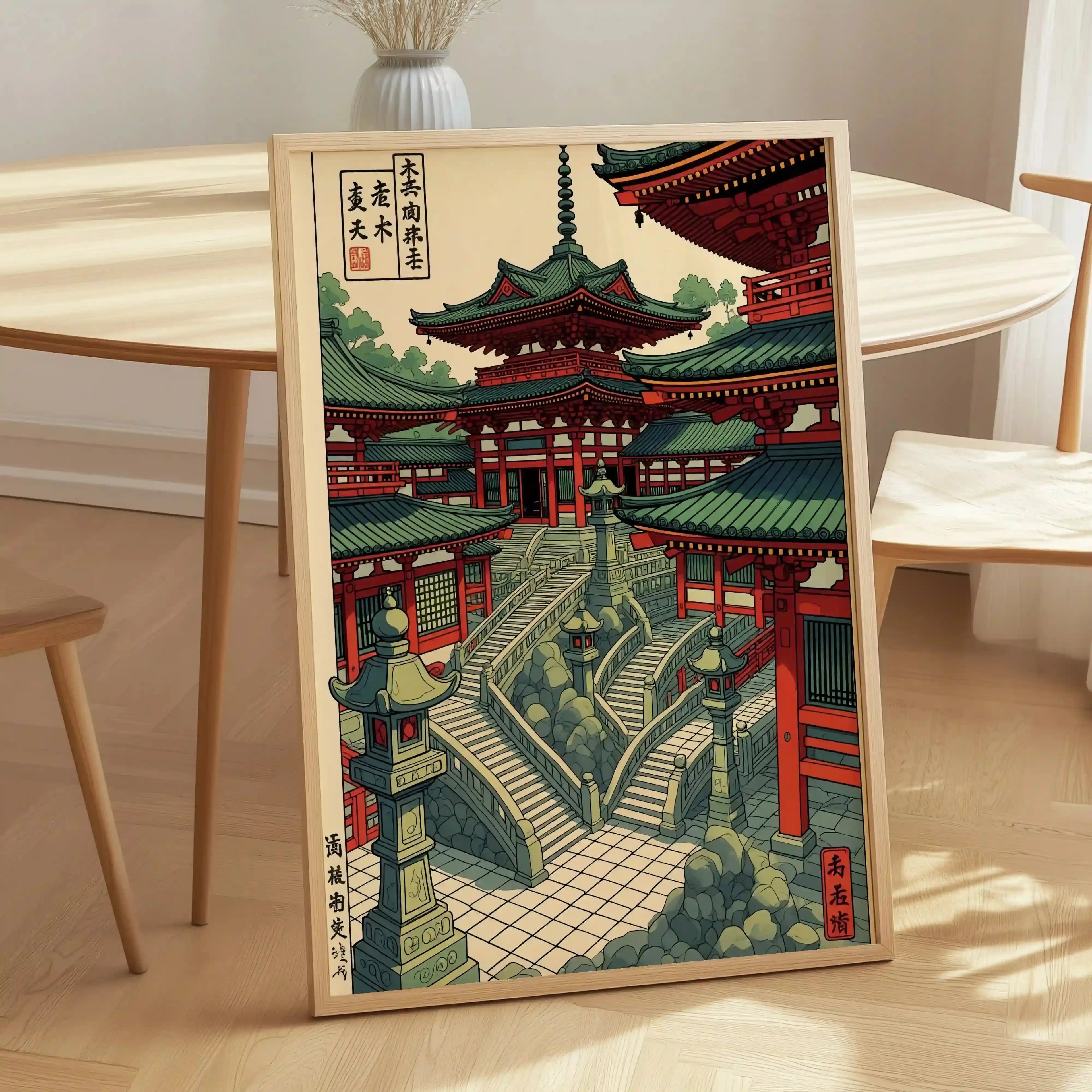 Tableau Moderne - Le Sanctuaire Pourpre – Escaliers des Lanternes