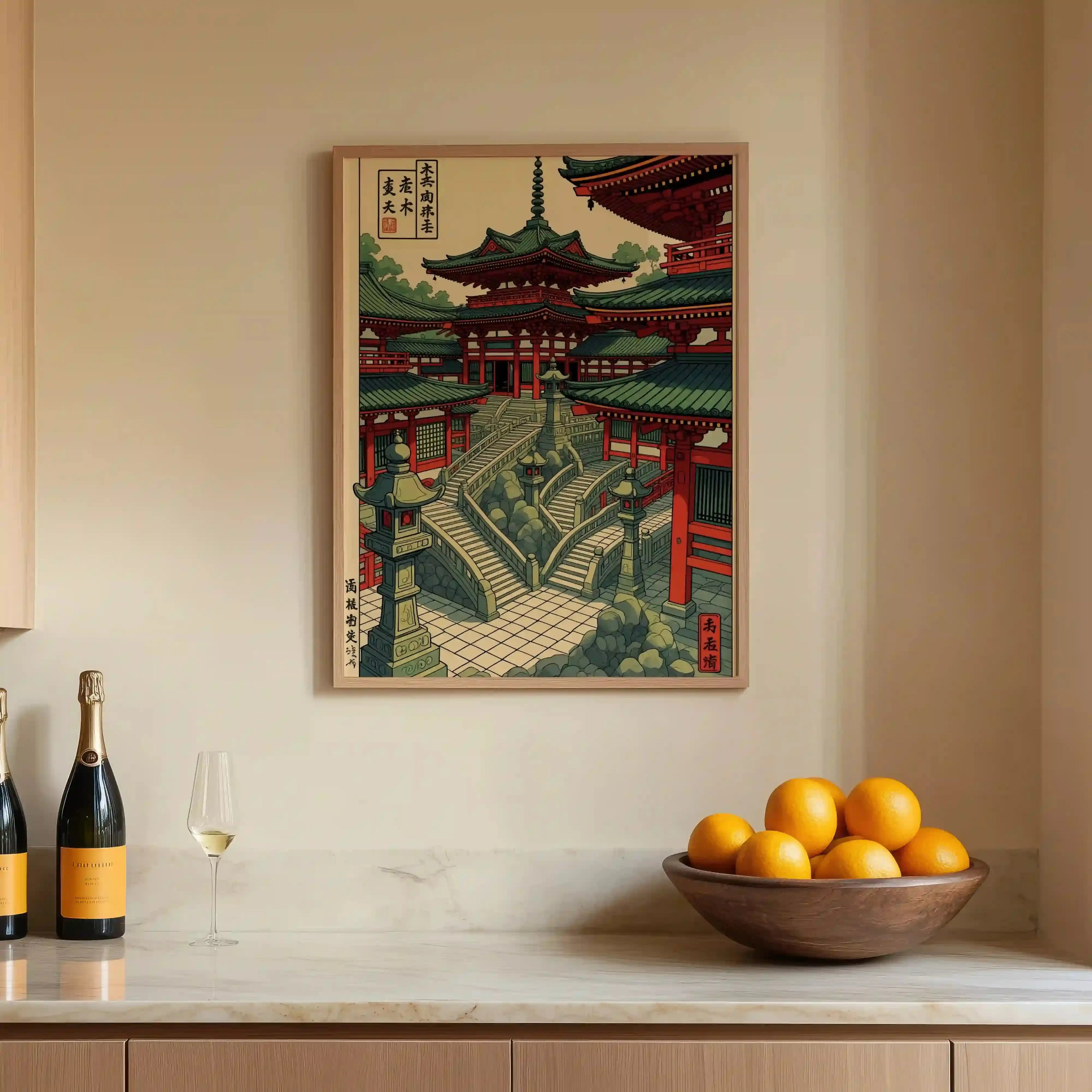 Tableau Moderne - Le Sanctuaire Pourpre – Escaliers des Lanternes