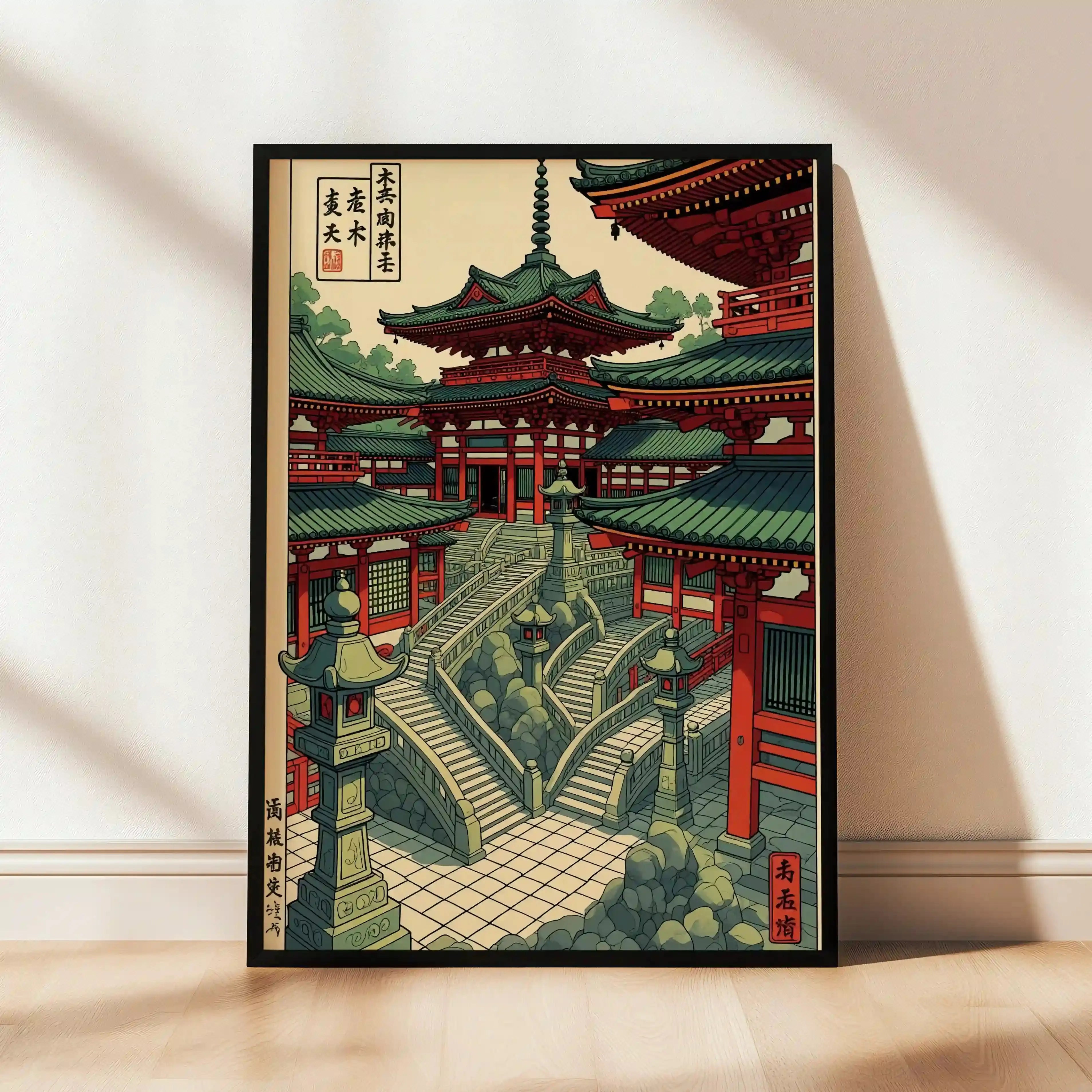 Tableau Moderne - Le Sanctuaire Pourpre – Escaliers des Lanternes