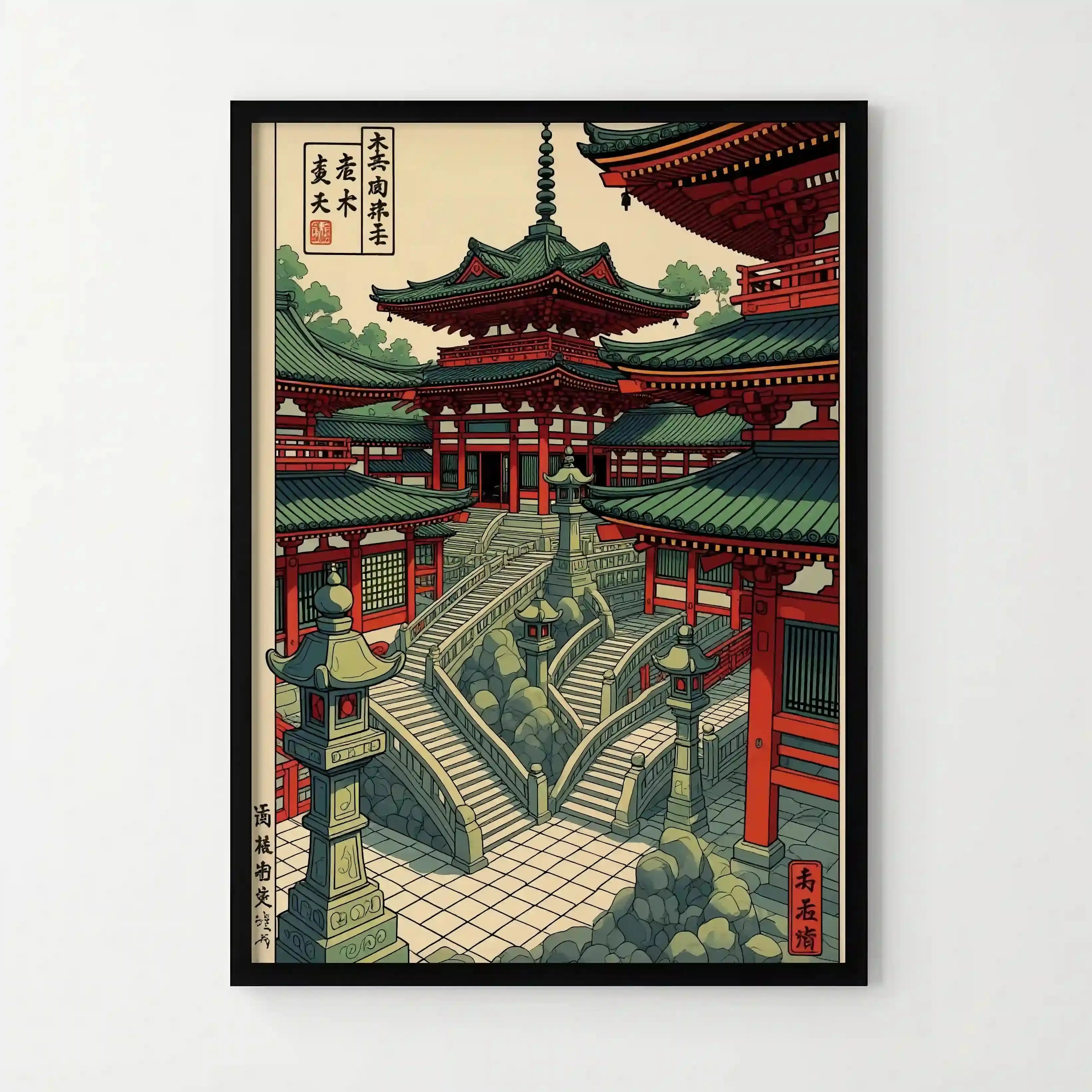 Tableau Moderne - Le Sanctuaire Pourpre – Escaliers des Lanternes