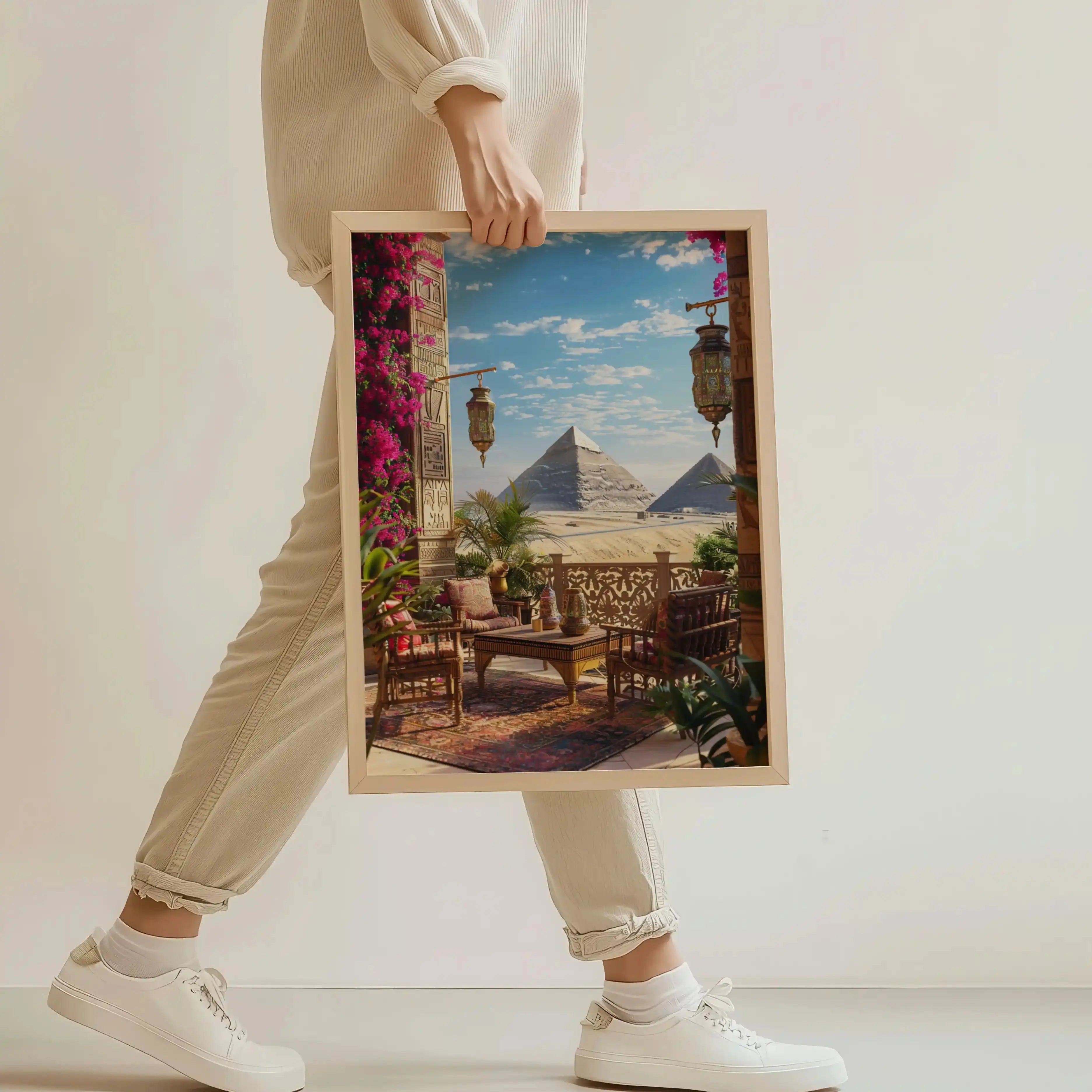 Tableau Pyramides – Terrasse Orientale et Décoration Murale Inspirante Kivura Shop