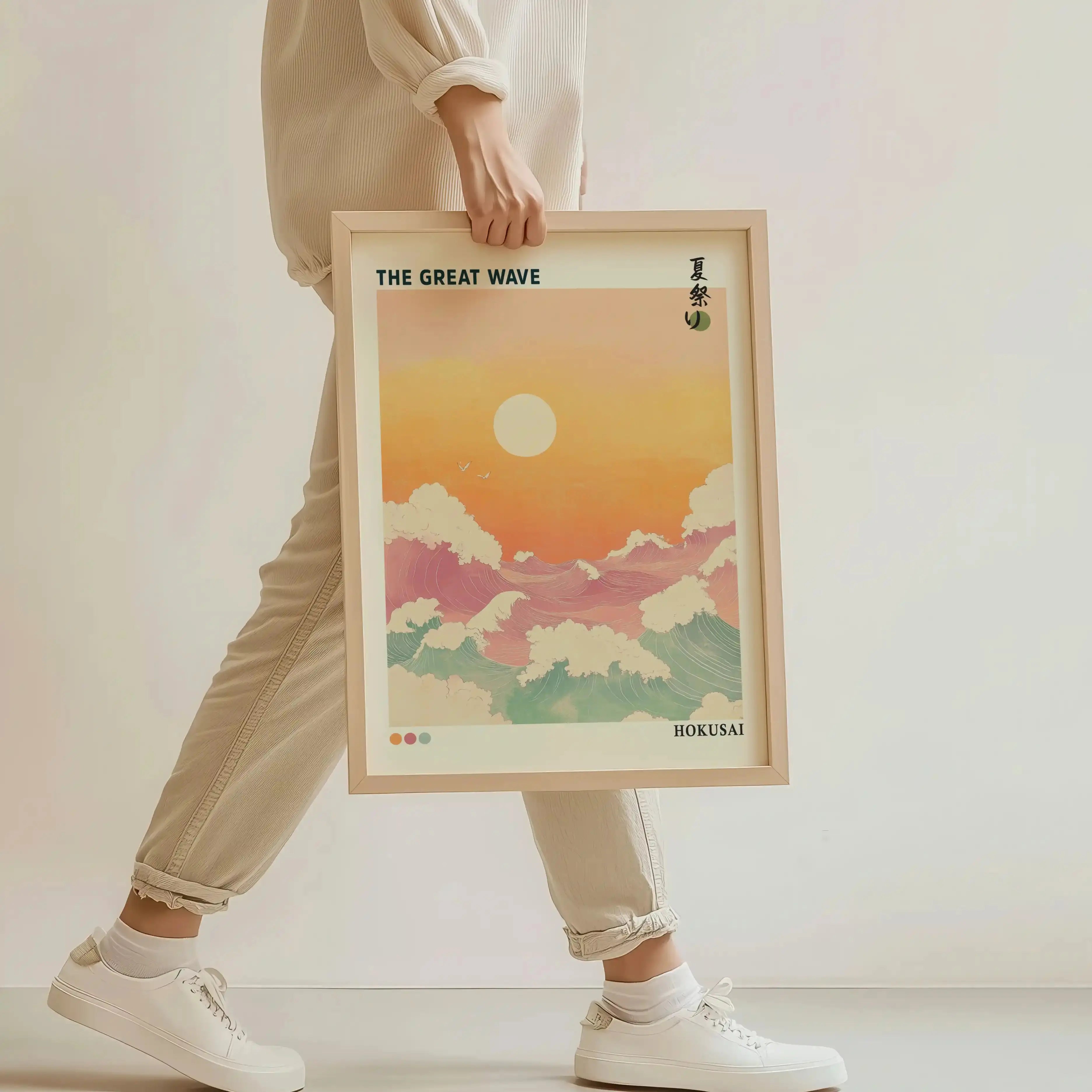 Tableau Vague Japonaise – Great Wave Sunset – Inspiration Hokusai Kivura Shop