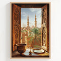Tableau Egypte – Paysage Oriental à Travers Fenêtre Sculptée Kivura Shop