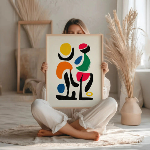 Tableau Abstraction Moderne – Formes & Couleurs – Décoration Murale Kivura Shop