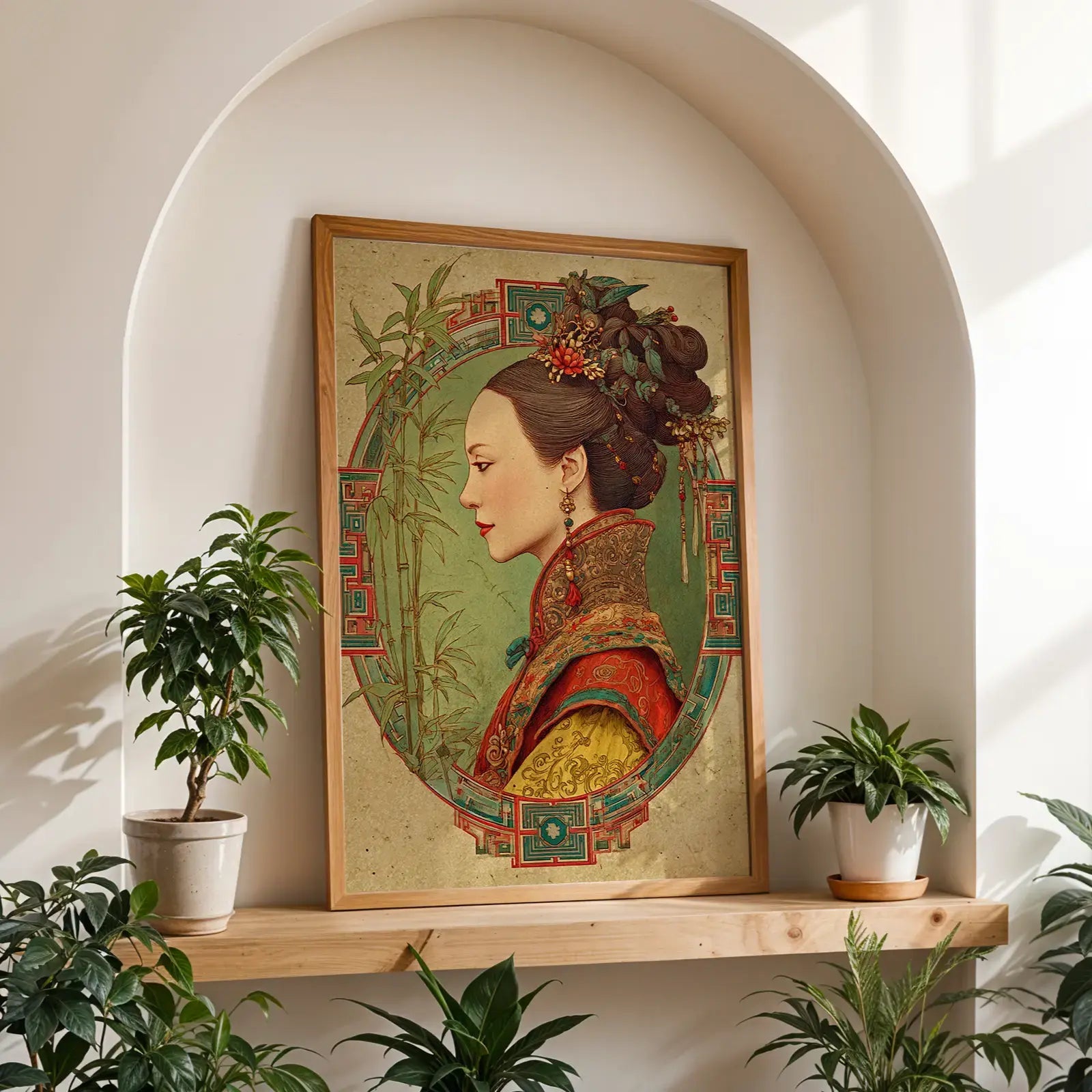 Tableau Portrait Impérial Chinois – Hanami Royale | Art Décoratif Asiatique