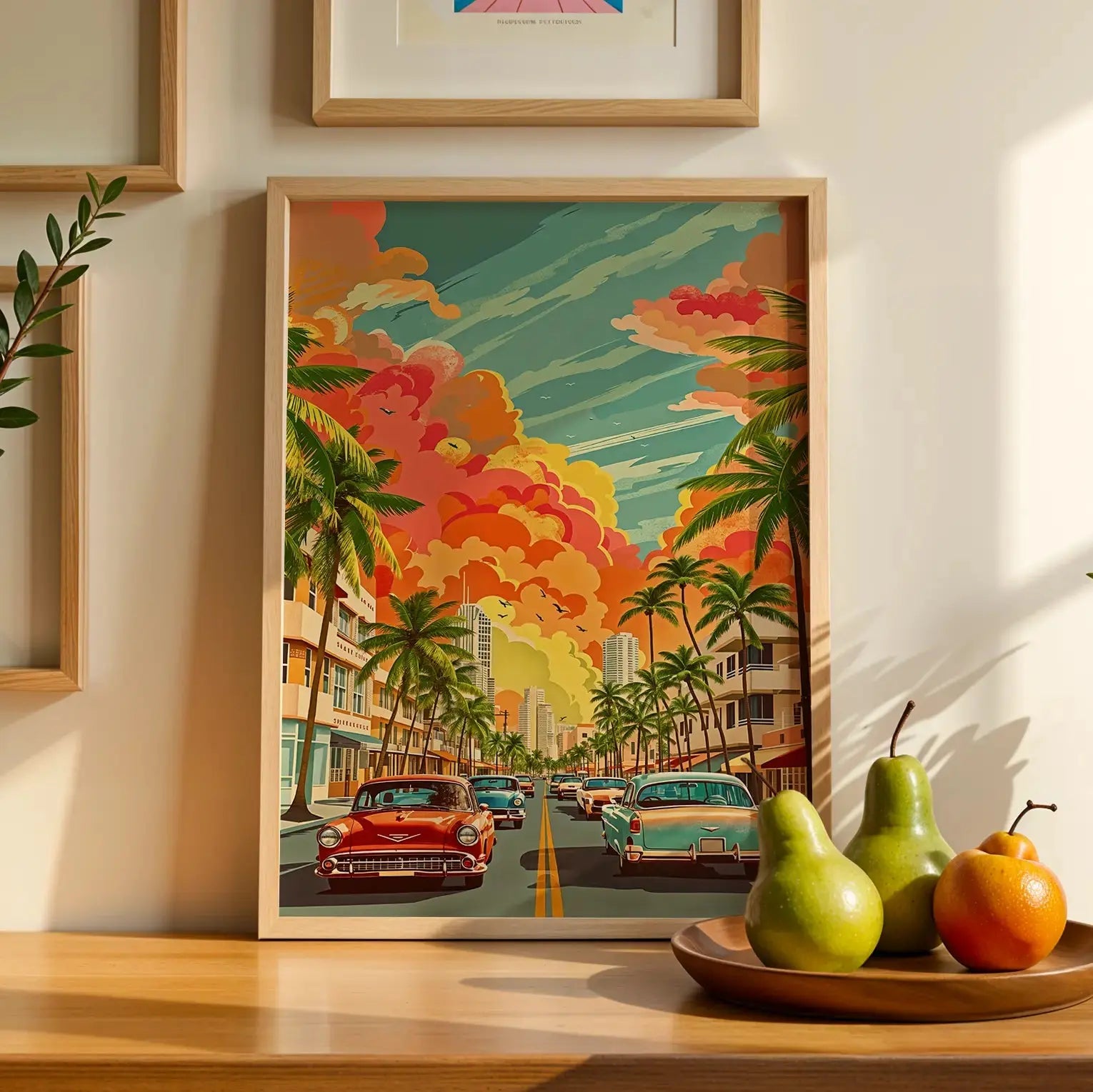 Tableau Décoration Murale Miami – Ocean Drive Vintage Années 50