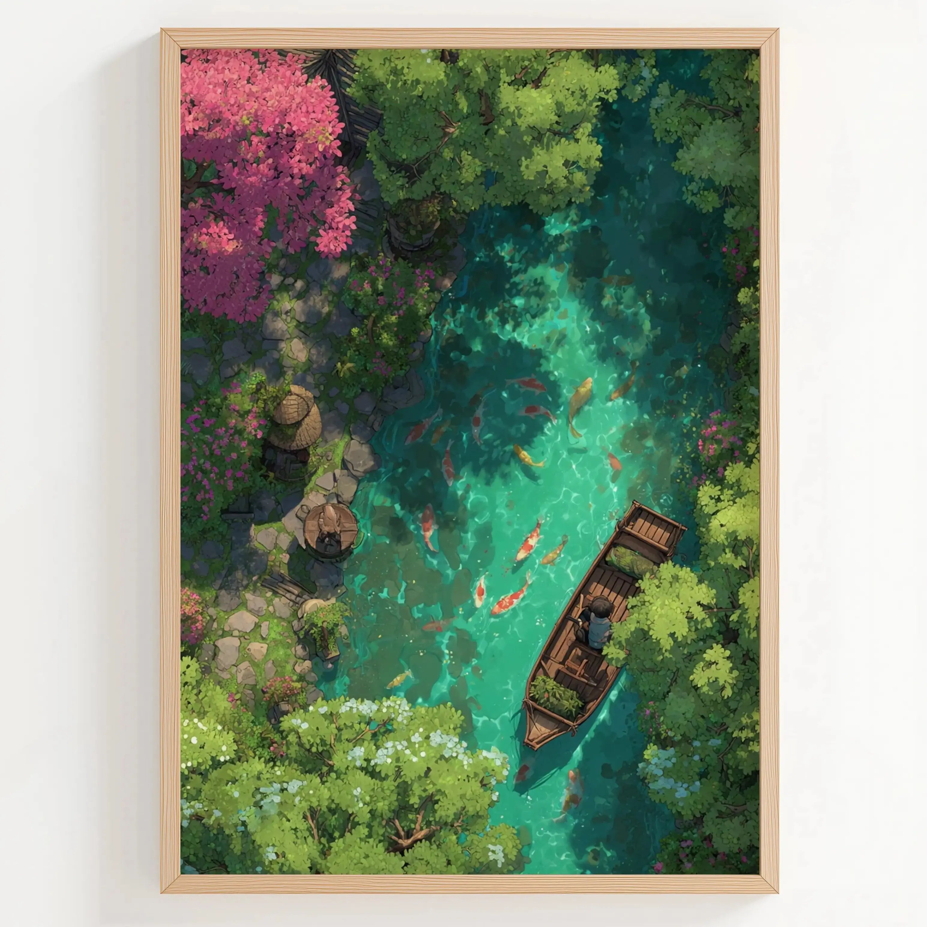 Tableau Lagune Émeraude – Décoration Murale Tropicale Apaisante Kivura Shop